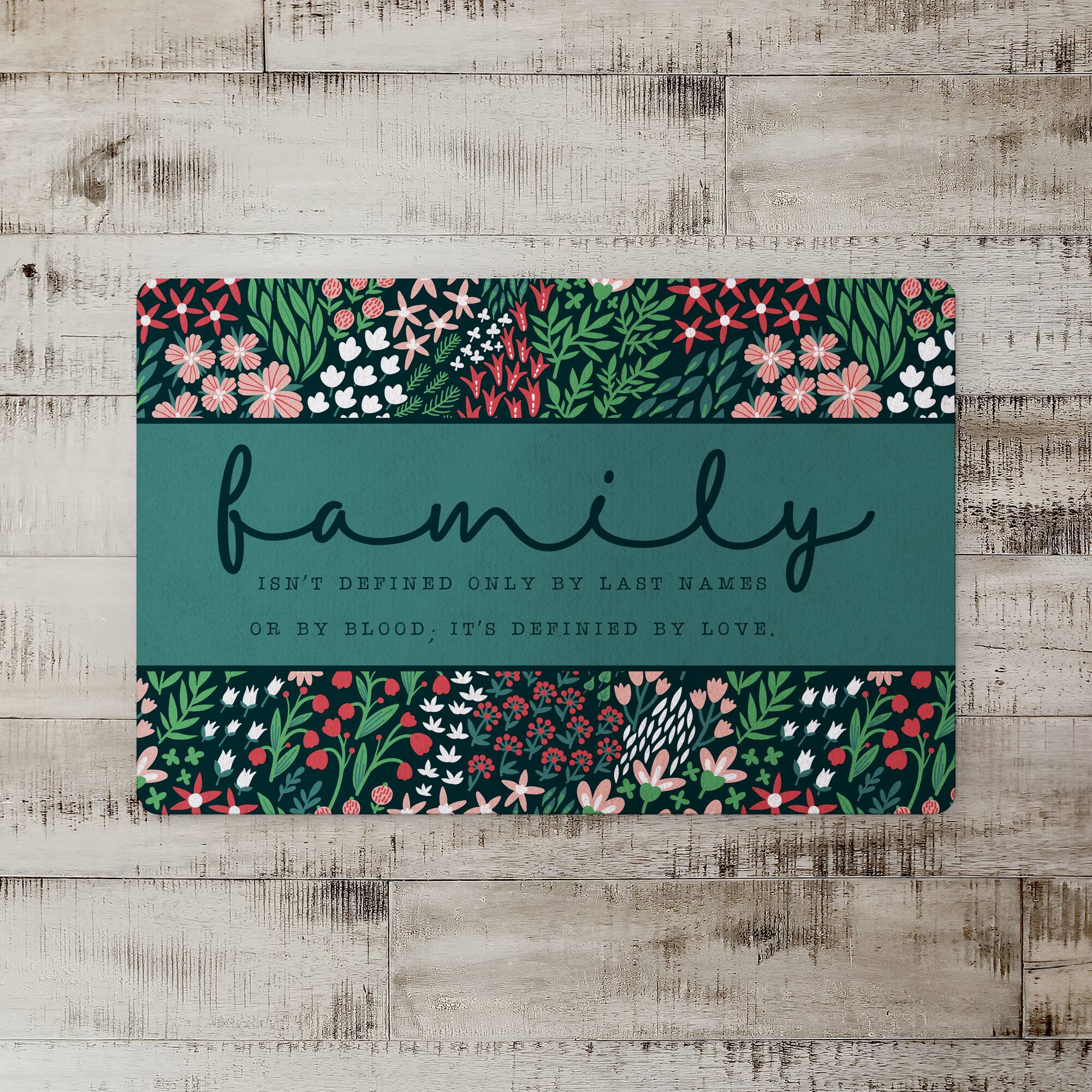 Floral Family Floor Mat
